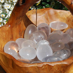 Girasol Clear Quartz Crystal PalmStones, Madagascar