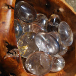 Optical Smoky Quartz Crystal Palm Stone, Madagascar