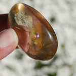 Optical Smoky Quartz Crystal Palm Stone, Madagascar