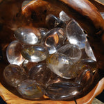 Optical Smoky Quartz Crystal Palm Stone, Madagascar