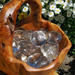 Optical Smoky Quartz Crystal Palm Stone, Madagascar