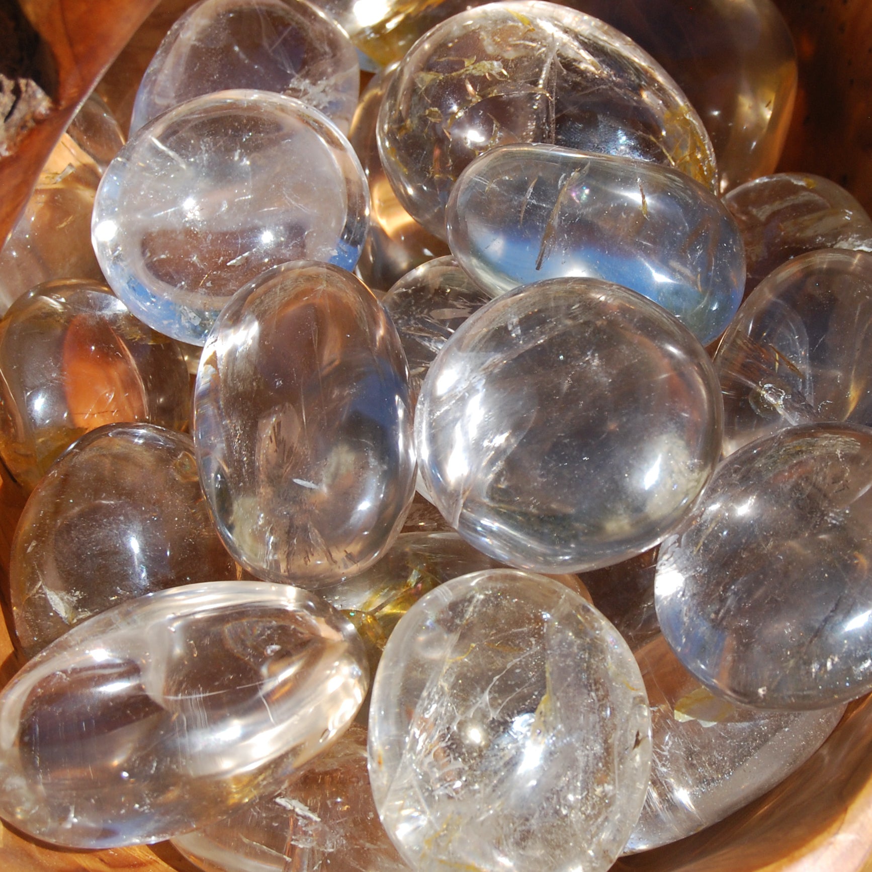Optical Smoky Quartz Crystal Palm Stone, Madagascar
