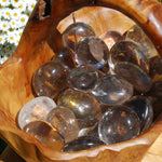 Optical Smoky Quartz Crystal Palm Stone, Madagascar