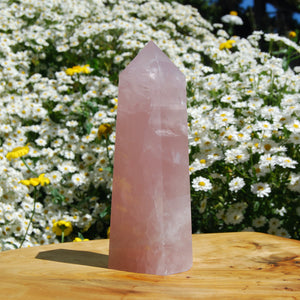 Extra Large Rose Quartz Crystal Tower, Brazil