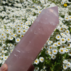 Extra Large Rose Quartz Crystal Tower, Brazil