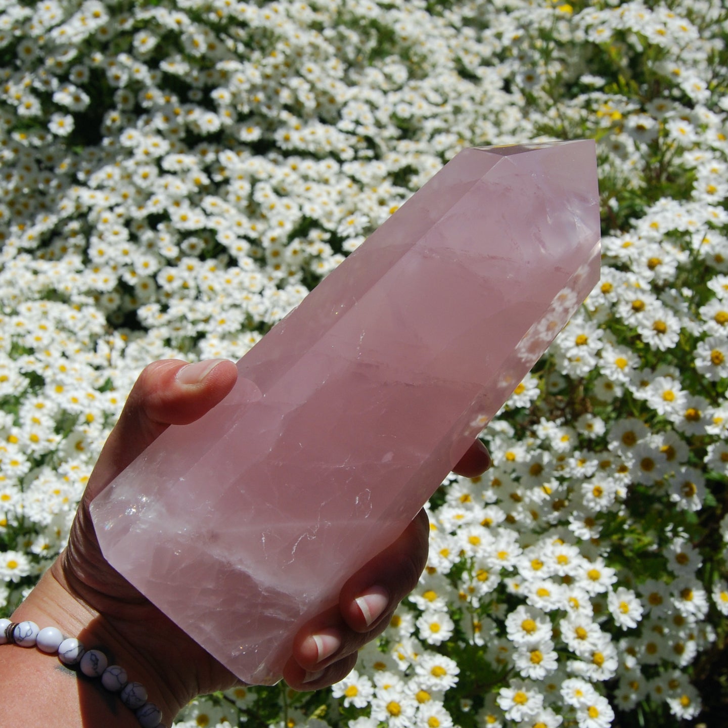 Extra Large Rose Quartz Crystal Tower, Brazil