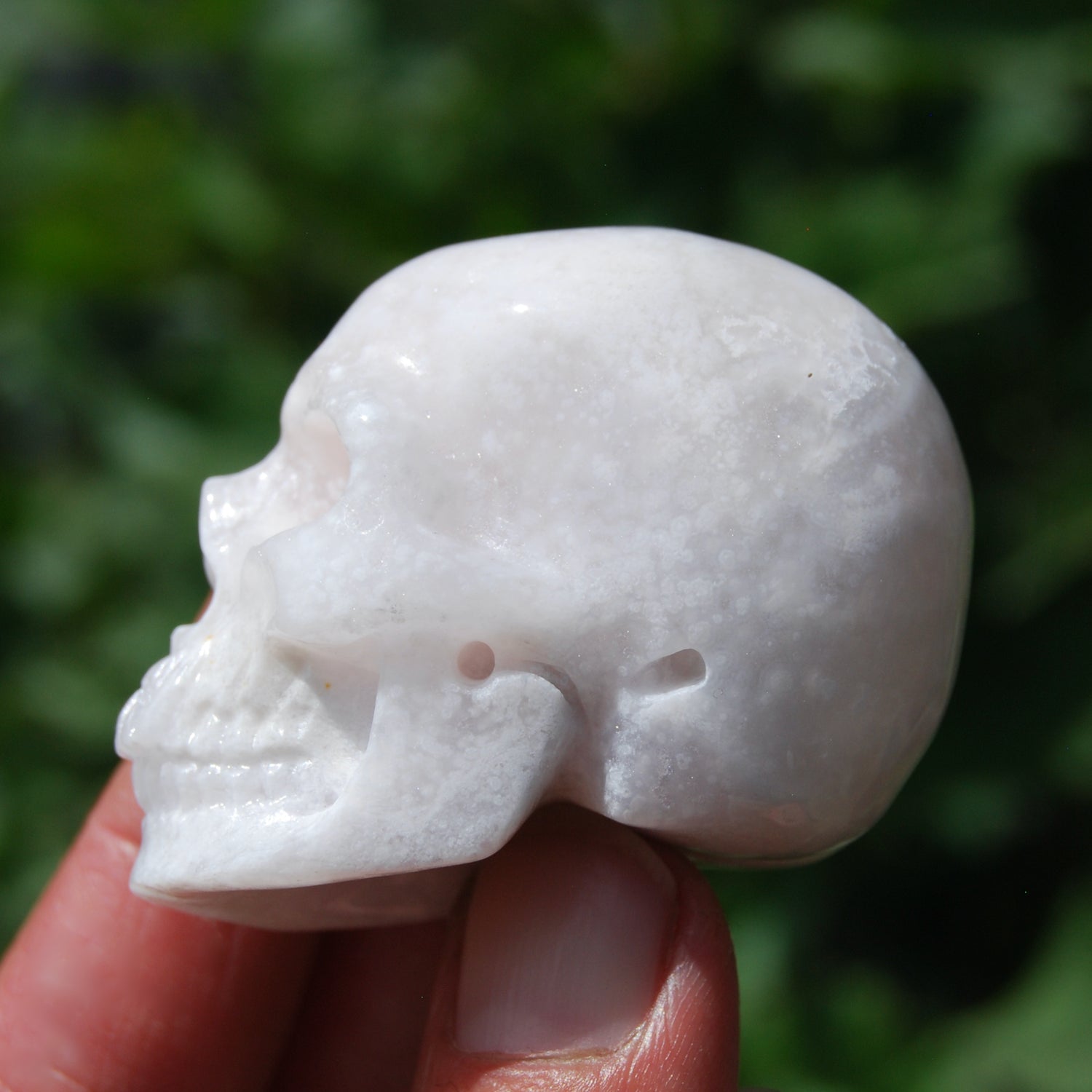 Flower Agate Sakura Agate Crystal Skull