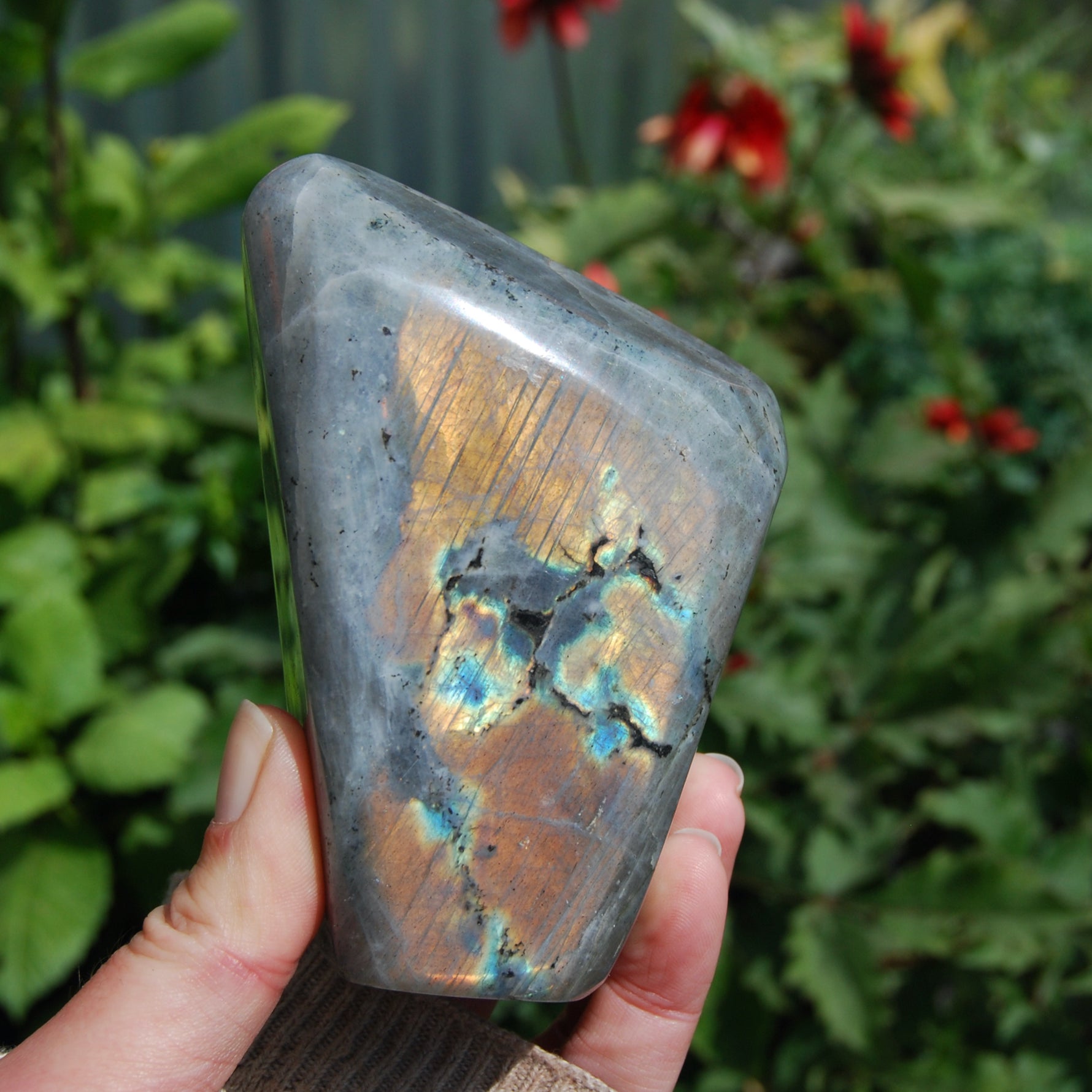 Sunset Purple Labradorite Crystal Free Form Tower