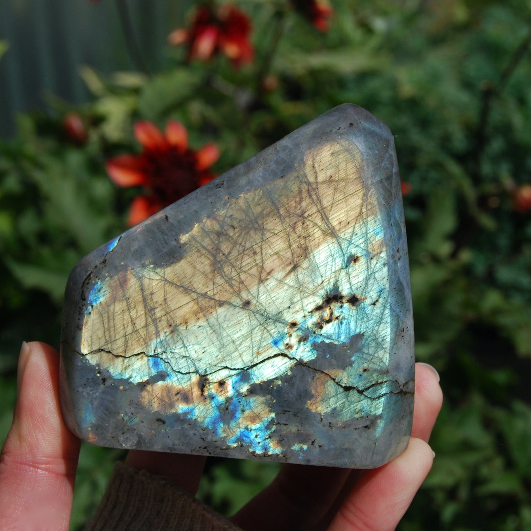 Purple Labradorite, Labradorite Crystal Freeform Tower, Spectrolite