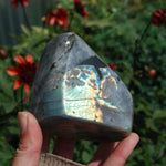 Purple Labradorite, Labradorite Crystal Freeform Tower, Spectrolite