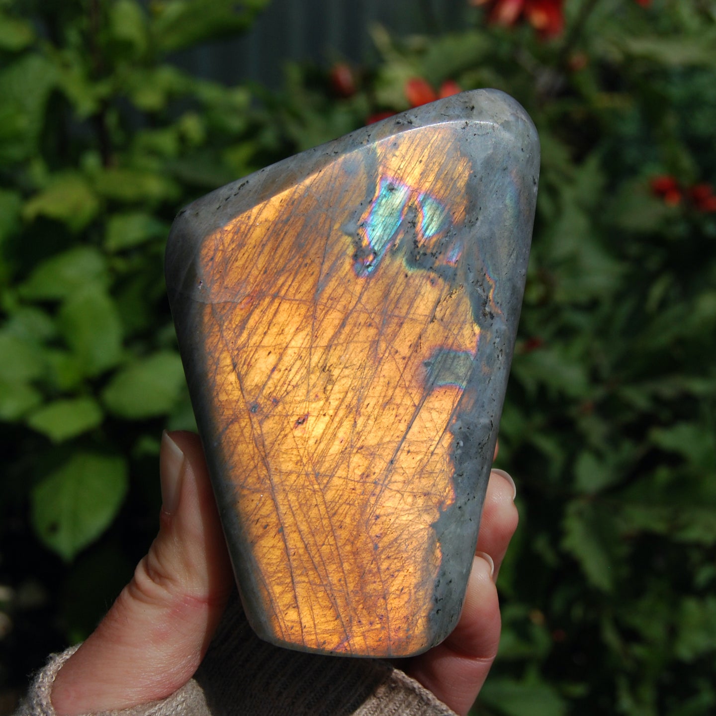 Sunset Purple Labradorite Crystal Free Form Tower