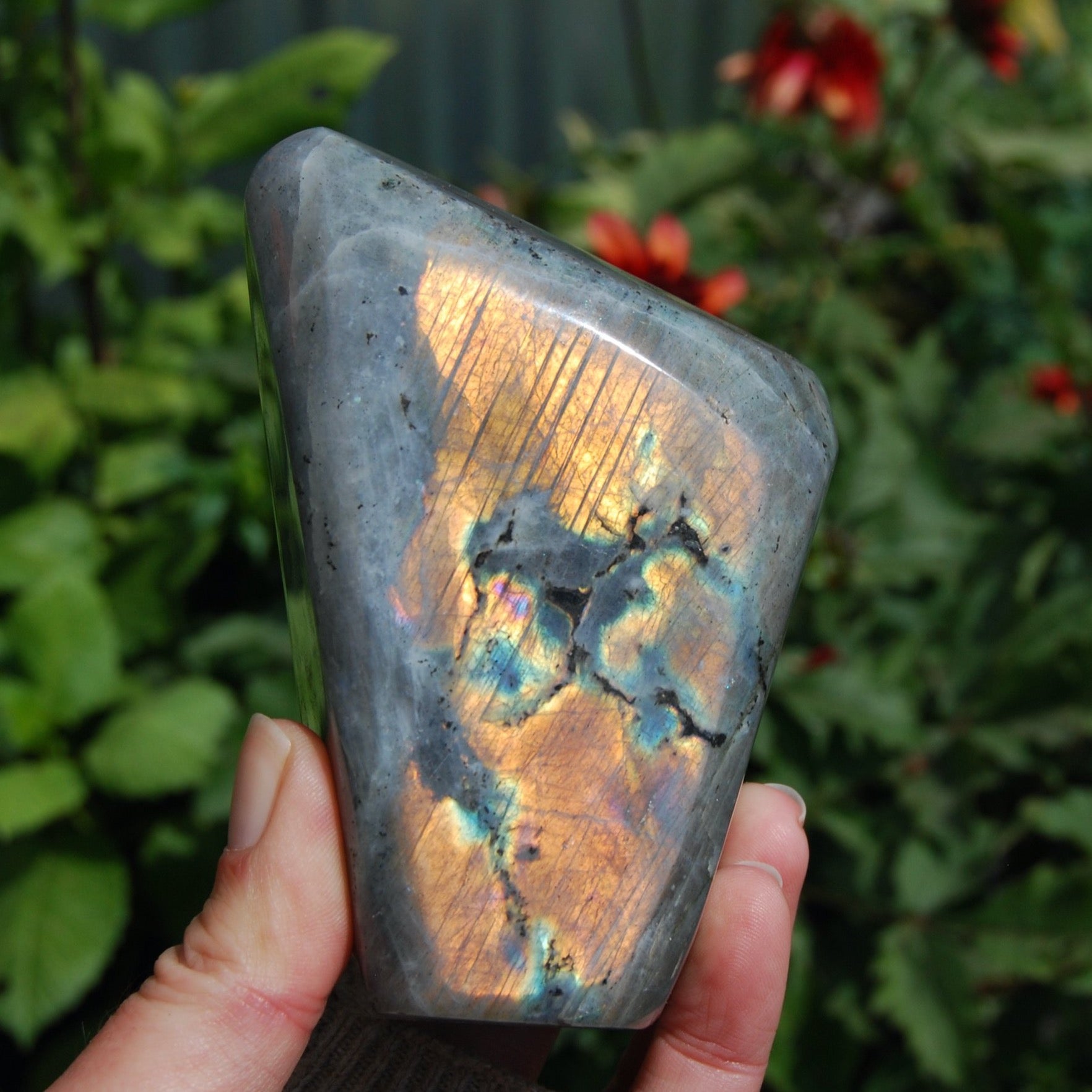 Sunset Purple Labradorite Crystal Free Form Tower