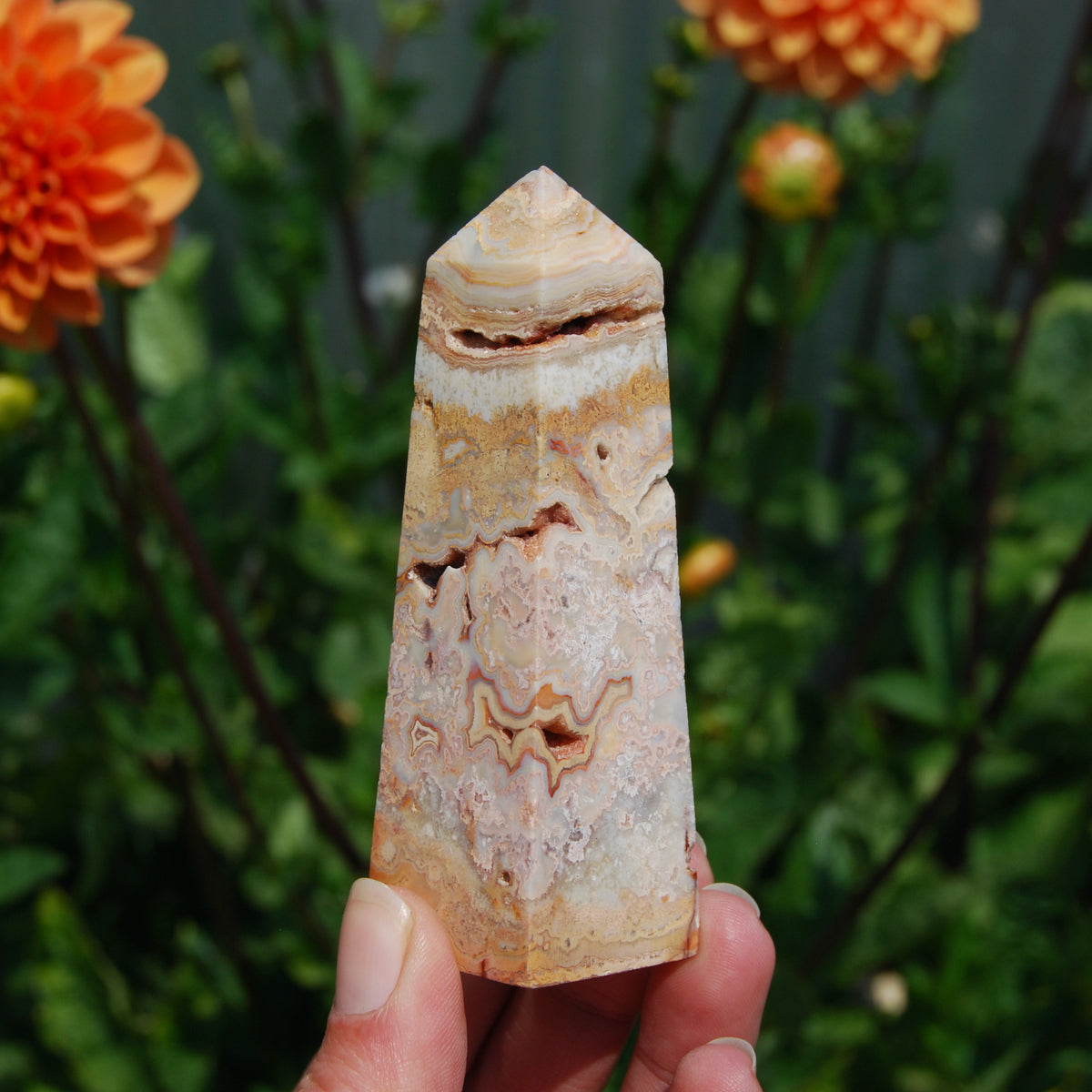 PINK Crazy Lace Agate, PINK Crazy Lace Agate Tower, Indonesia