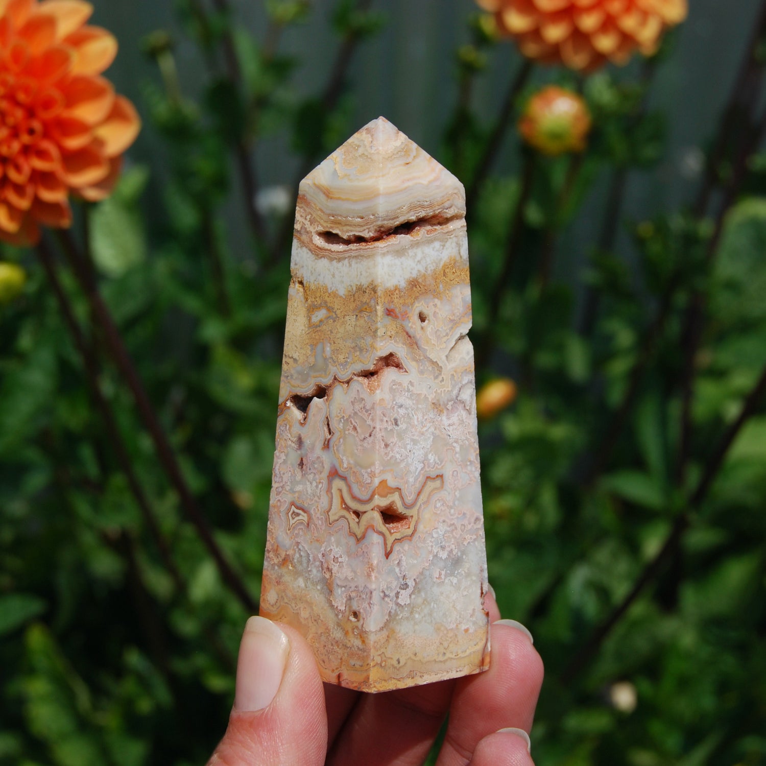 PINK Crazy Lace Agate, PINK Crazy Lace Agate Tower, Indonesia