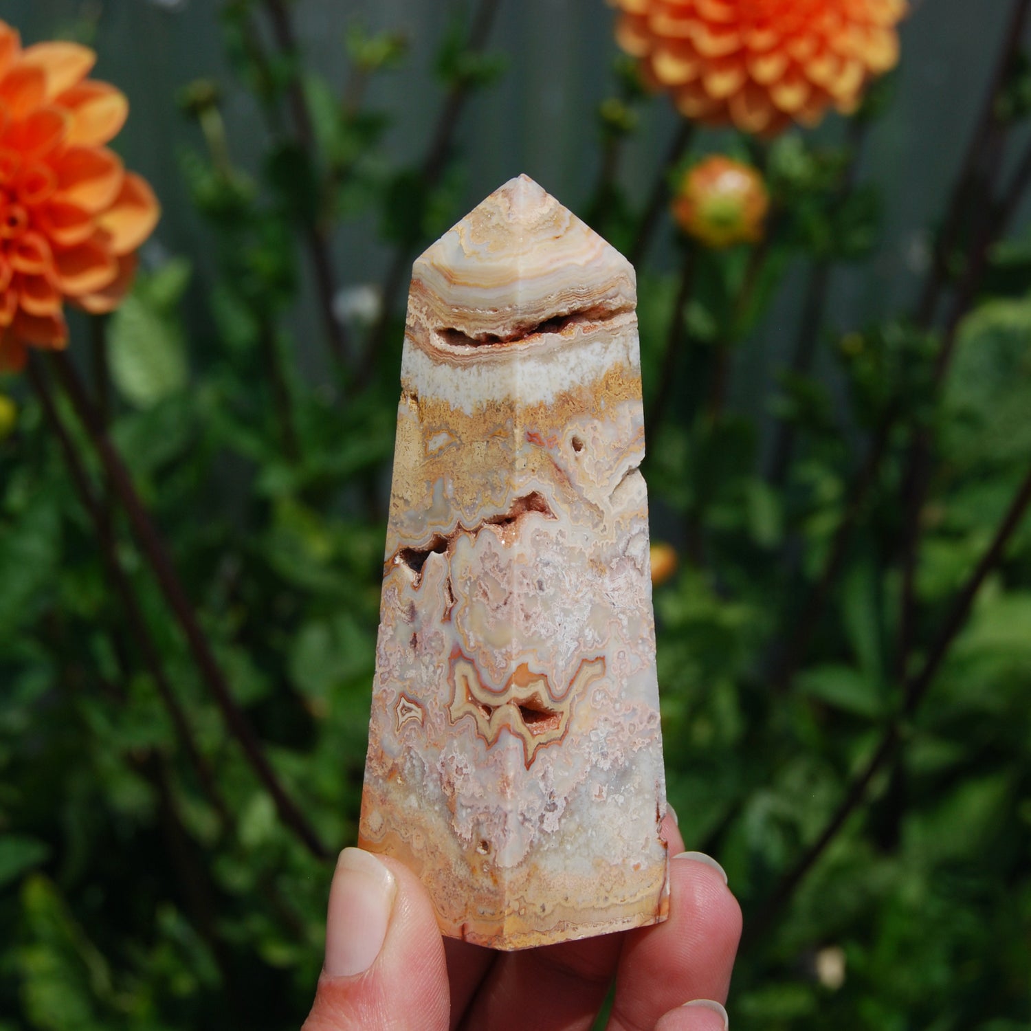 PINK Crazy Lace Agate, PINK Crazy Lace Agate Tower, Indonesia
