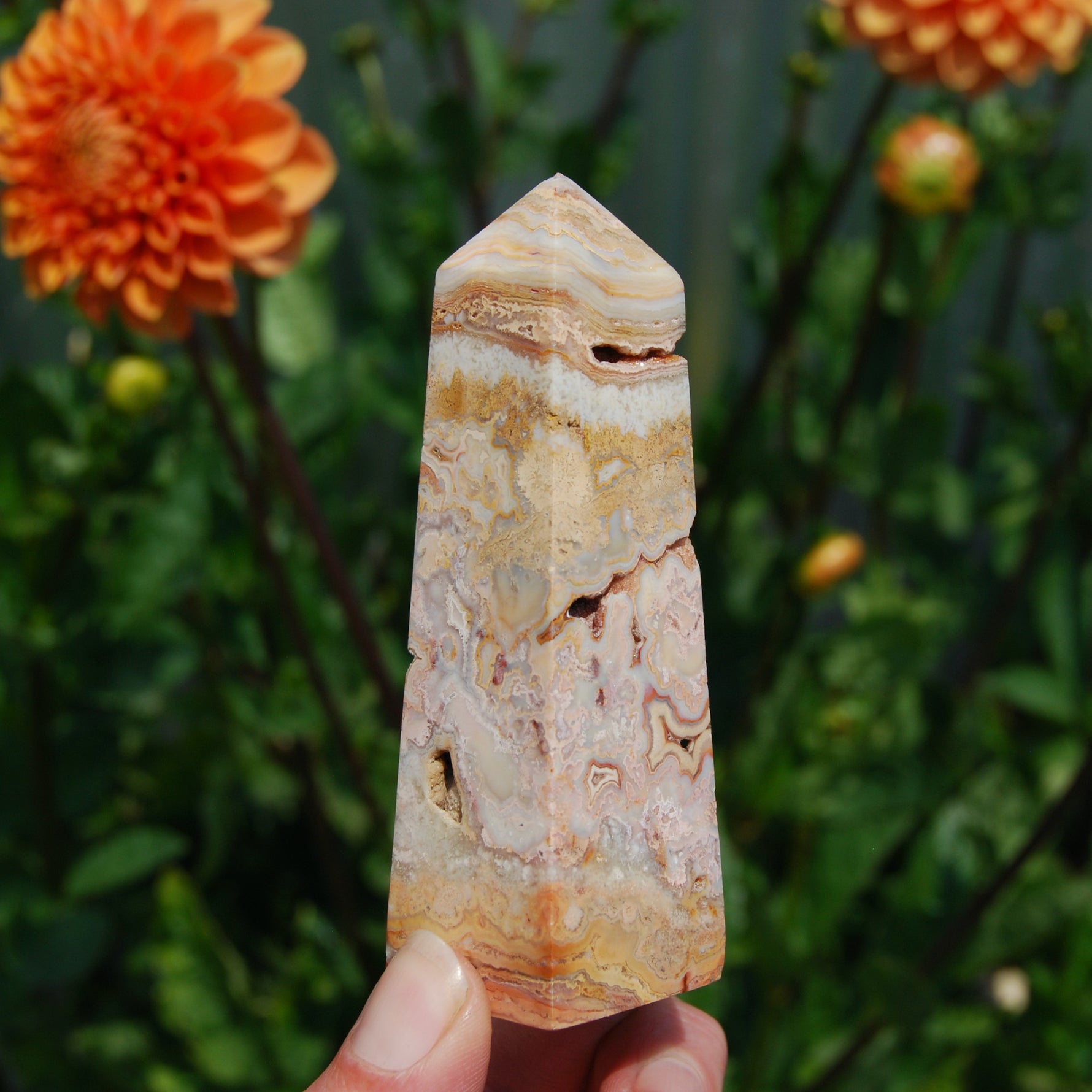 PINK Crazy Lace Agate, PINK Crazy Lace Agate Tower, Indonesia