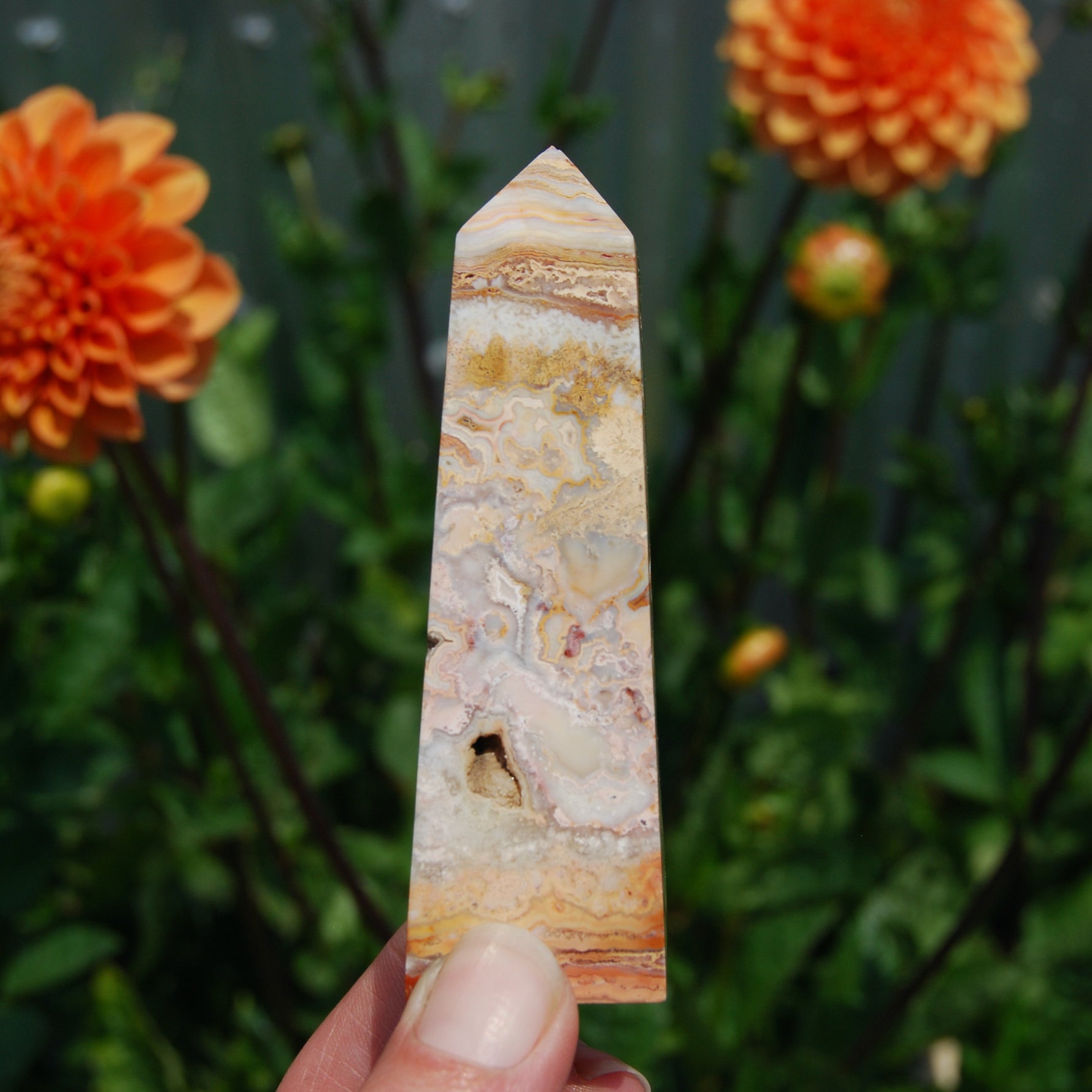 PINK Crazy Lace Agate, PINK Crazy Lace Agate Tower, Indonesia