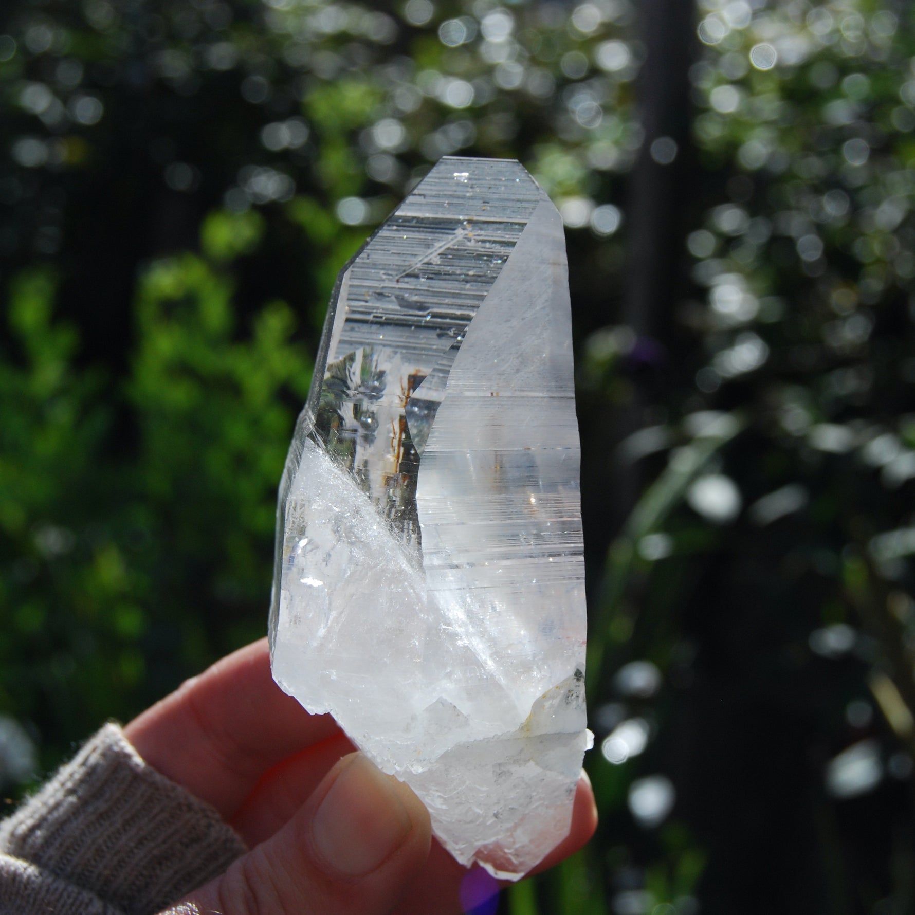 Colombian Lemurian Seed Crystal Laser, Self Healed Optical Quartz, Limonite, Tapias, Boyaca, Colombia