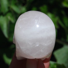 Load image into Gallery viewer, 2in Gemmy Rose Quartz Crystal Skull, Realistic Carved Crystal
