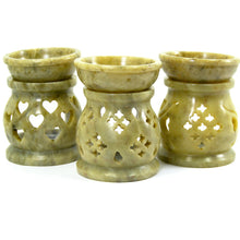 Load image into Gallery viewer, Lattice Carved Aroma Lamp, Ornate Oil Incense Burner, Soapstone
