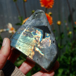 Purple Labradorite, Labradorite Crystal Freeform Tower, Spectrolite