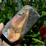 Labradorite Crystal Freeform Tower, Large Purple Spectrolite
