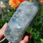 Purple Labradorite, Labradorite Crystal Freeform Tower, Spectrolite