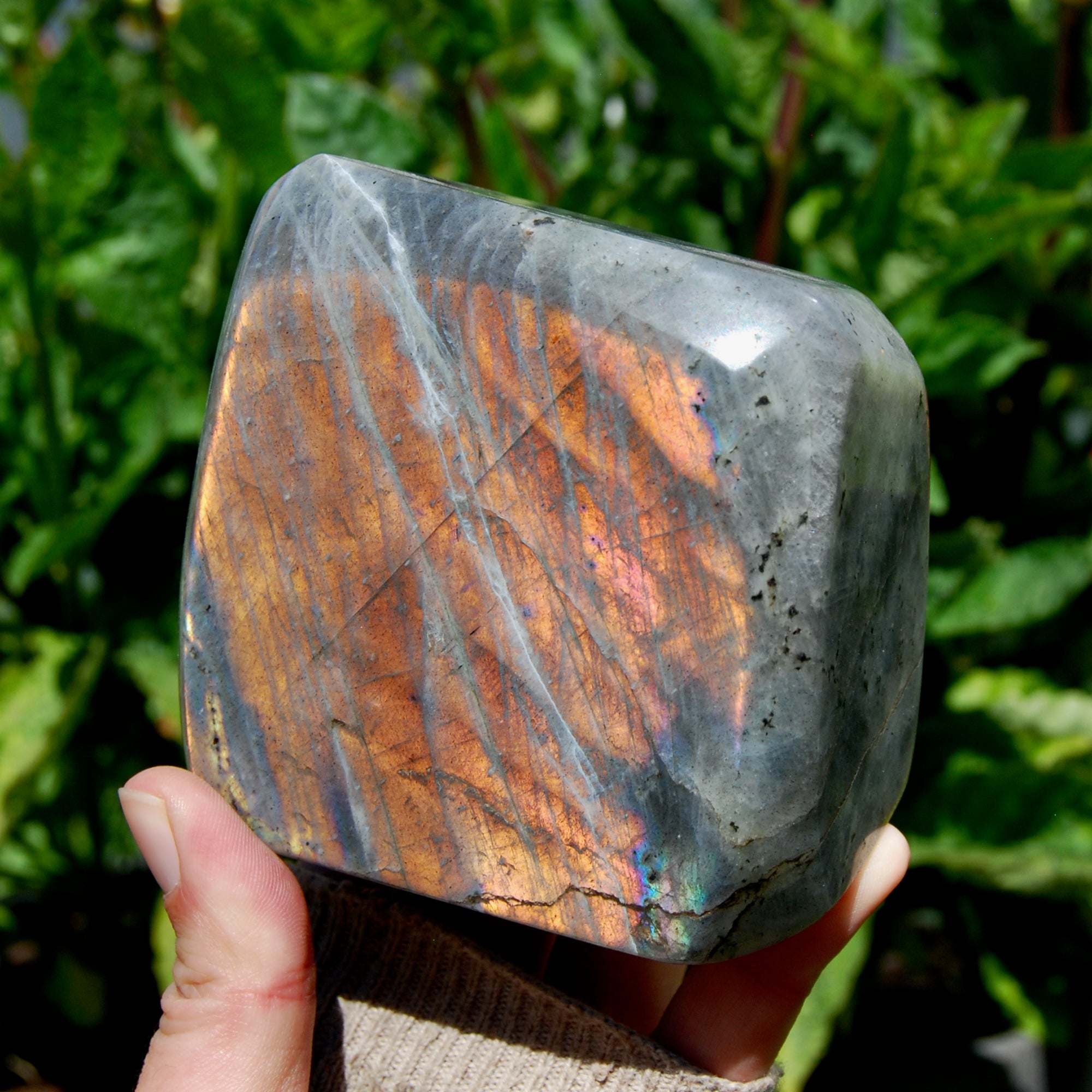 XL Sunset Labradorite Freeform Tower for Intuition & Protection