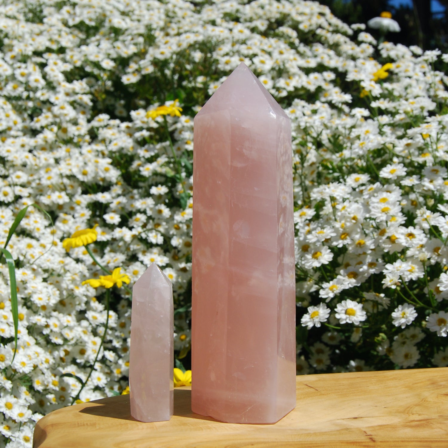 XL Rose Quartz Crystal Tower