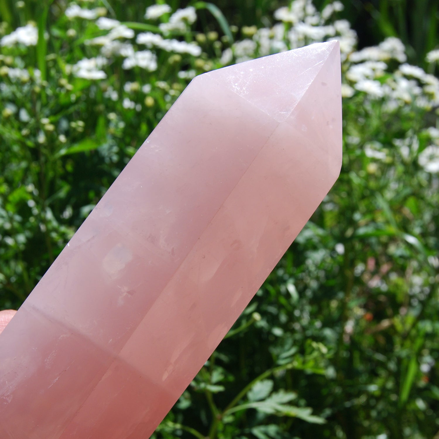 XL Rose Quartz Crystal Tower