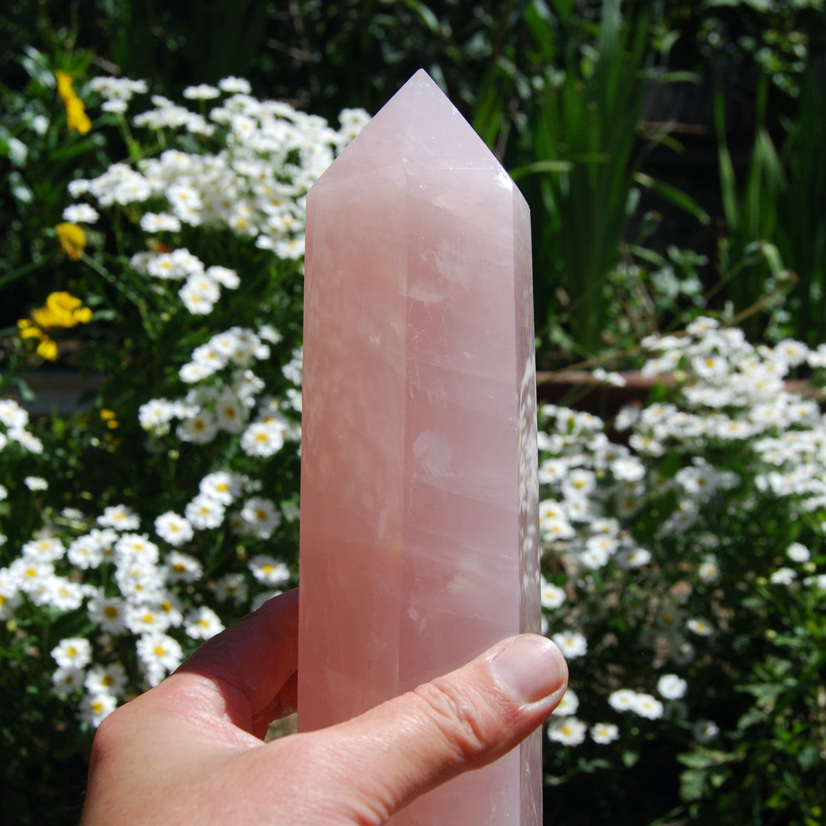 XL Rose Quartz Crystal Tower