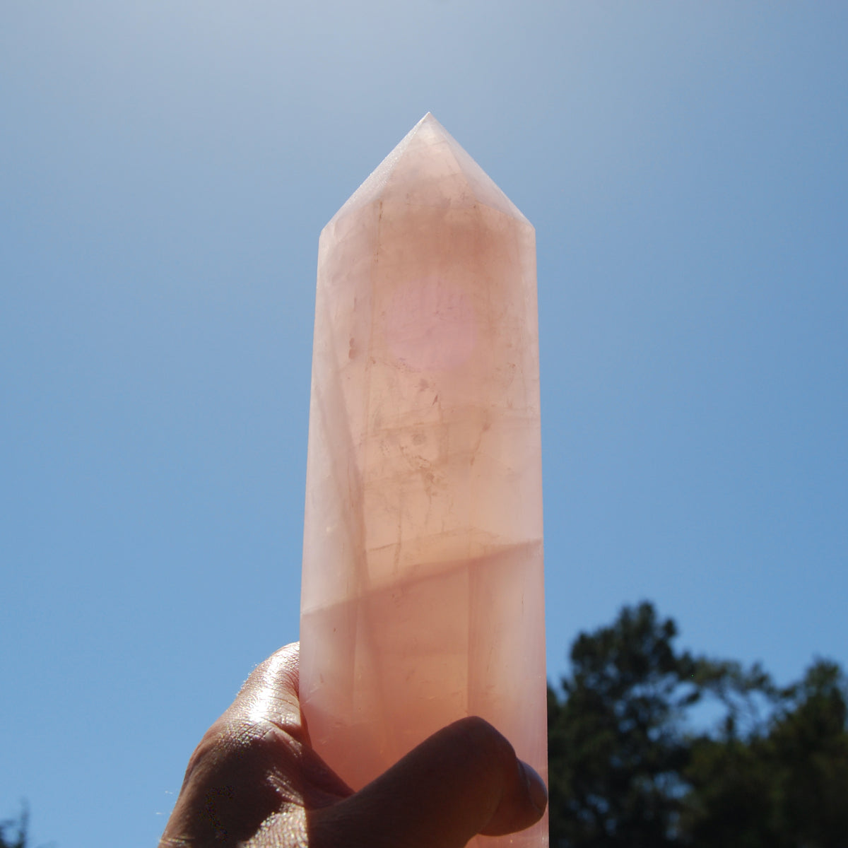 XL Rose Quartz Crystal Tower
