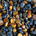 Blue Tiger's Eye Crystal Tumbled Stones, XS Flashy Crystals
