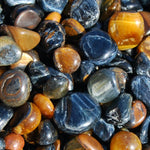 Blue Tiger's Eye Crystal Tumbled Stones, XS Flashy Crystals