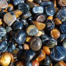 Load image into Gallery viewer, Blue Tiger&#39;s Eye Crystal Tumbled Stones, XS Flashy Crystals
