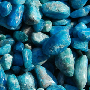 Blue Apatite Crystal Tumbled Stones, XS