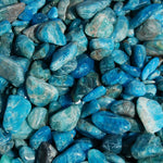 Blue Apatite Crystal Tumbled Stones, XS
