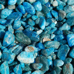 Blue Apatite Crystal Tumbled Stones, XS