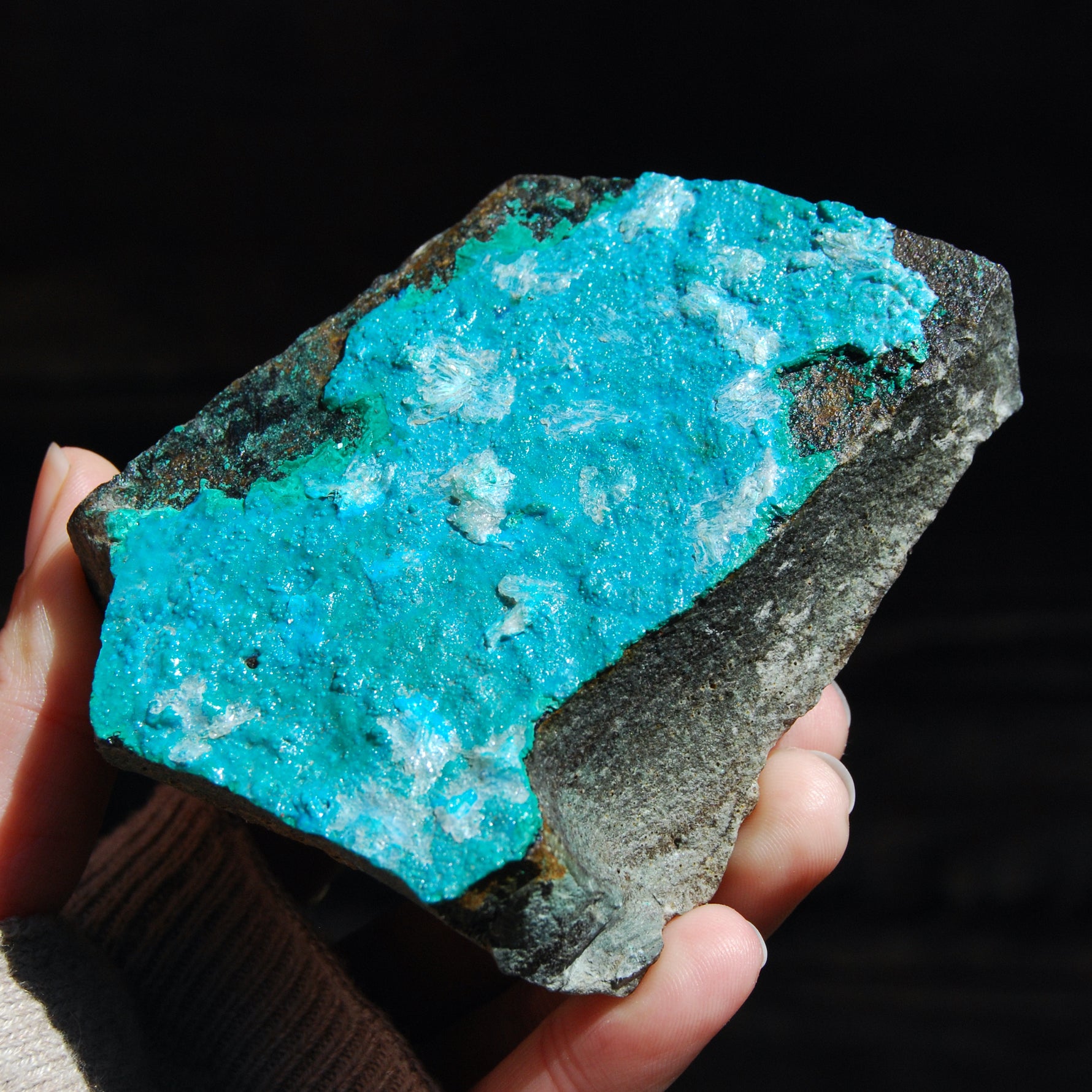 Silica Chrysocolla Crystal, Raw Chrysocolla, Silica Chrysocolla