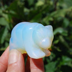 Opalite Carved Crystal Bear