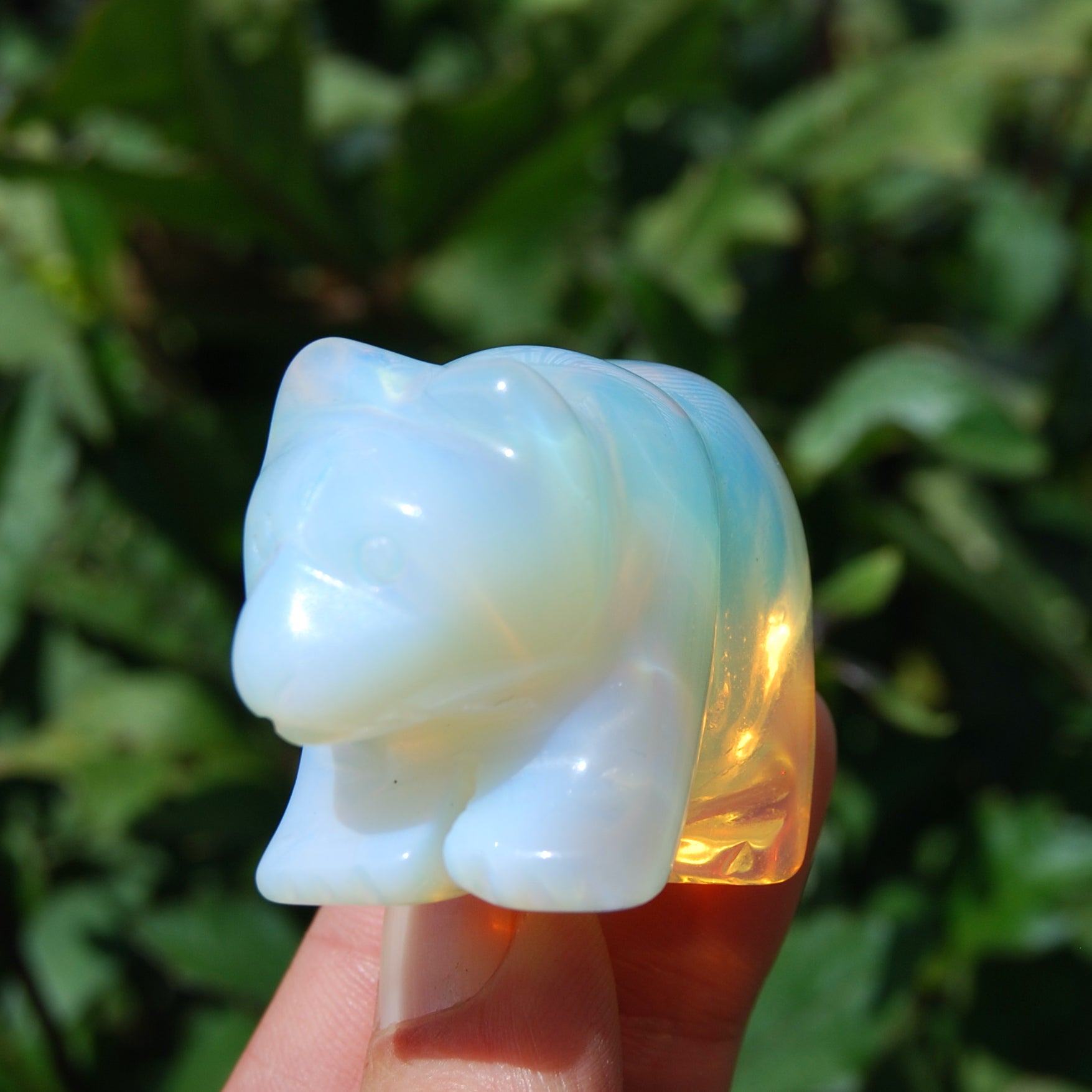 Opalite Carved Crystal Bear