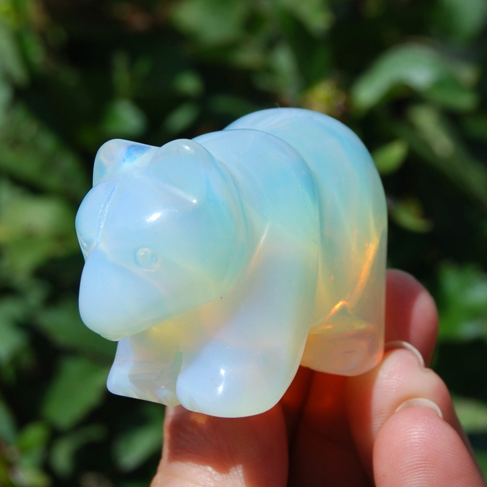Opalite Carved Crystal Bear