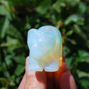 Opalite Carved Crystal Bear