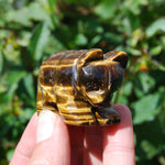 2in Tiger's Eye Carved Crystal Bear
