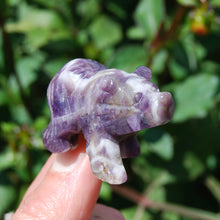 Load image into Gallery viewer, Amethyst Carved Crystal Bear
