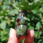 Dragons's Bloodstone Carved Crystal Bear