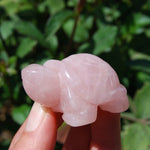 Rose Quartz Carved Crystal Turtle