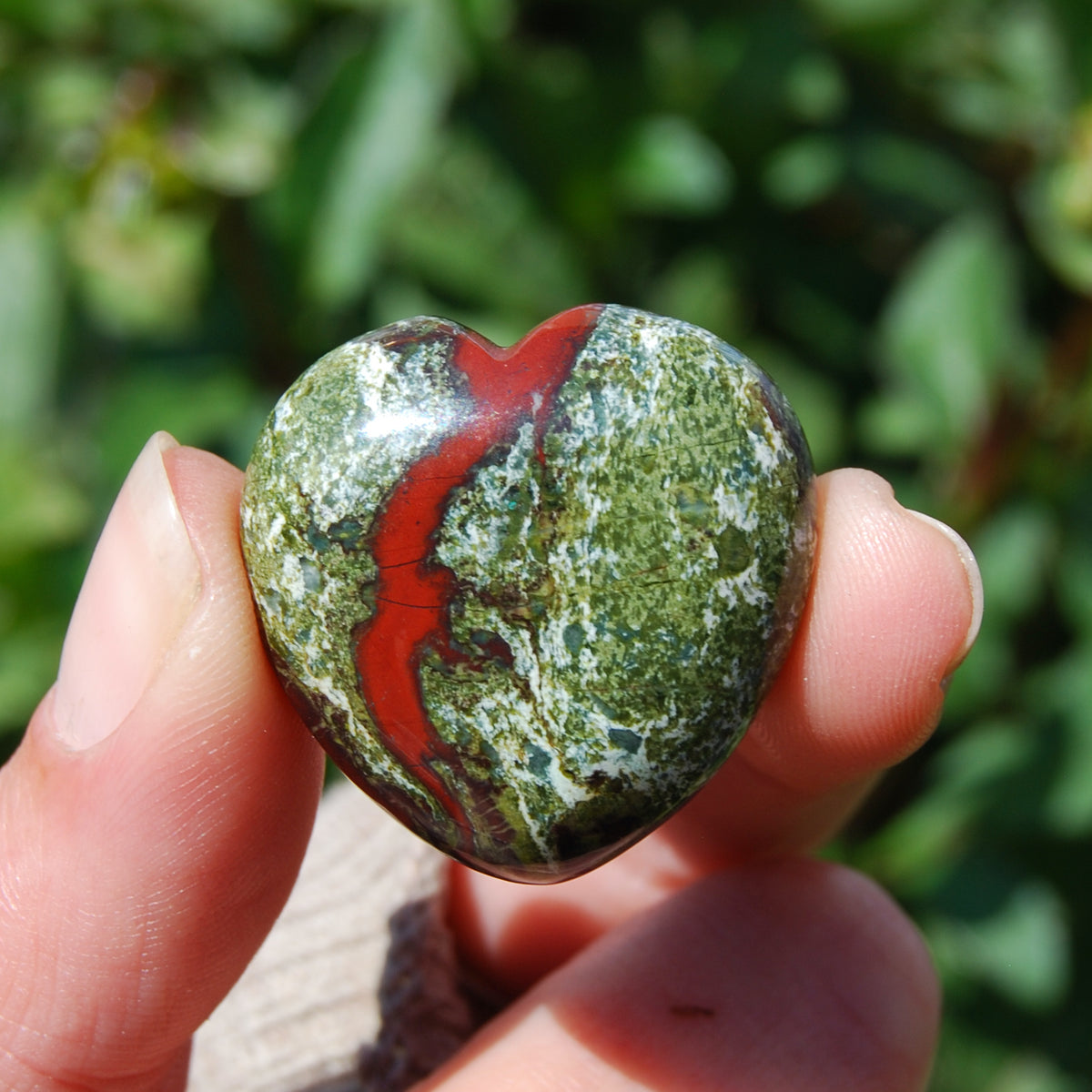 Dragon's Bloodstone Crystal Heart Shaped Palm Stone