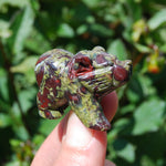Dragons's Bloodstone Carved Crystal Bear