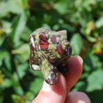 Dragons's Bloodstone Carved Crystal Bear